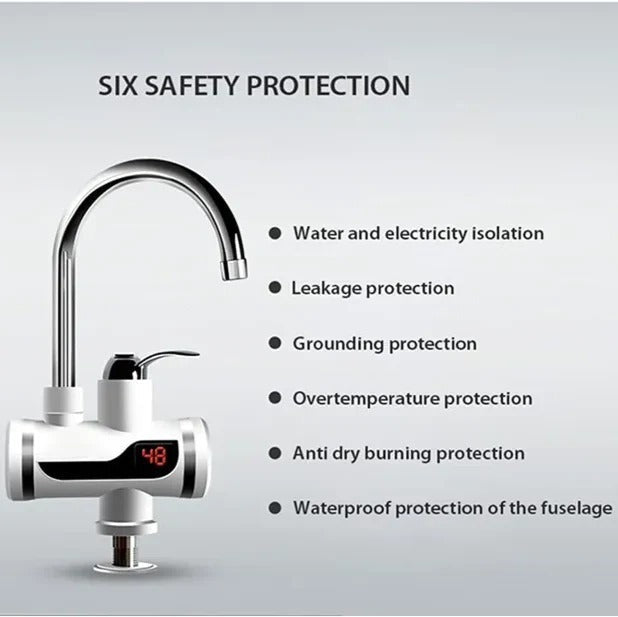 Electric Heating Water Faucet Digital Display