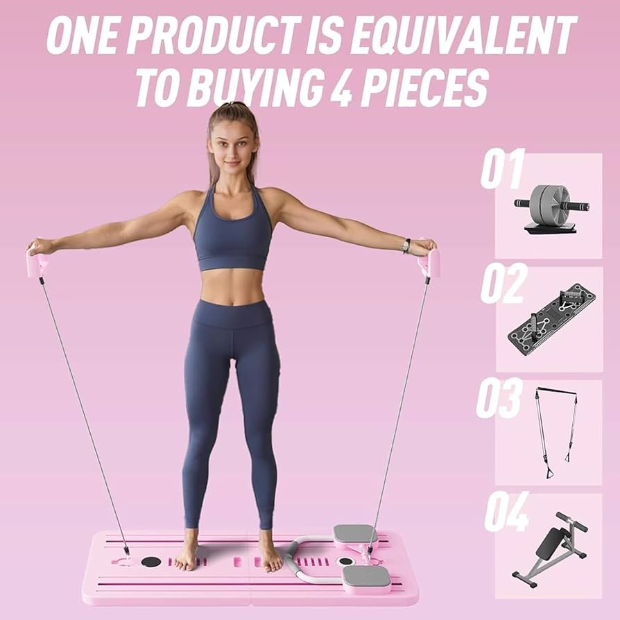 Import Quality Multifunctional Pilates Board Abdominal Exercise Push up Board 8IN1 - Automatic Rebound Full-Body Workout Machine for Men & Women