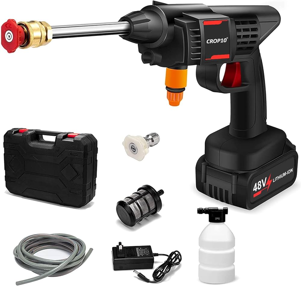 48V Wireless High Pressure Washer Gun Double Battery With Premium Box