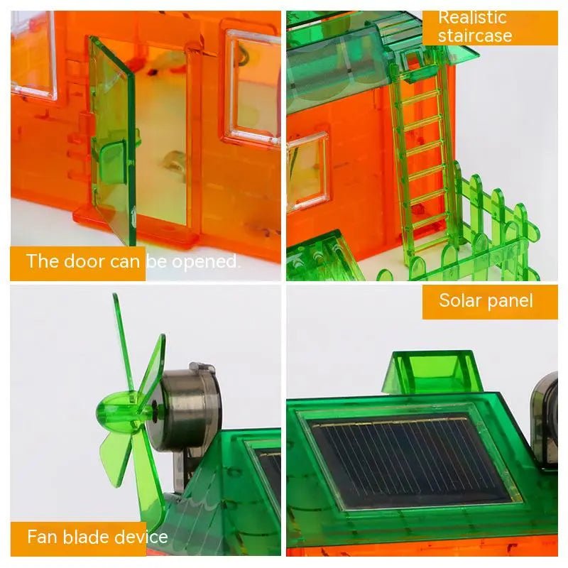 DIY Solar Energy Powered Model House Educational Toy For Kids