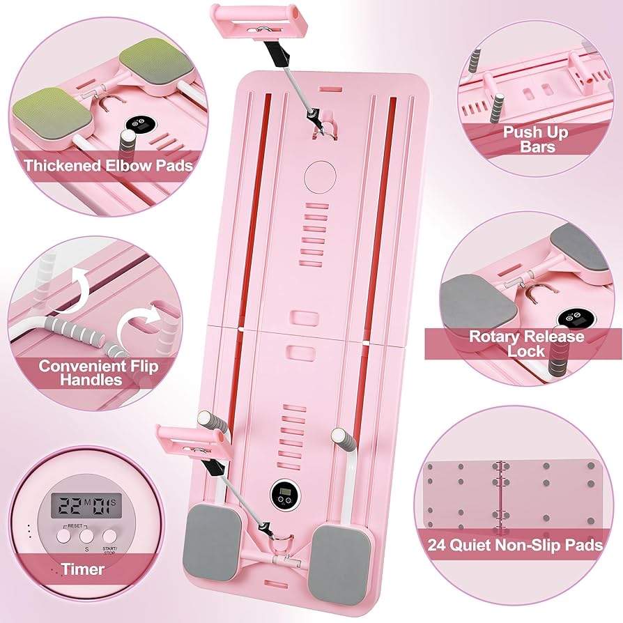 Import Quality Multifunctional Pilates Board Abdominal Exercise Push up Board 8IN1 - Automatic Rebound Full-Body Workout Machine for Men & Women
