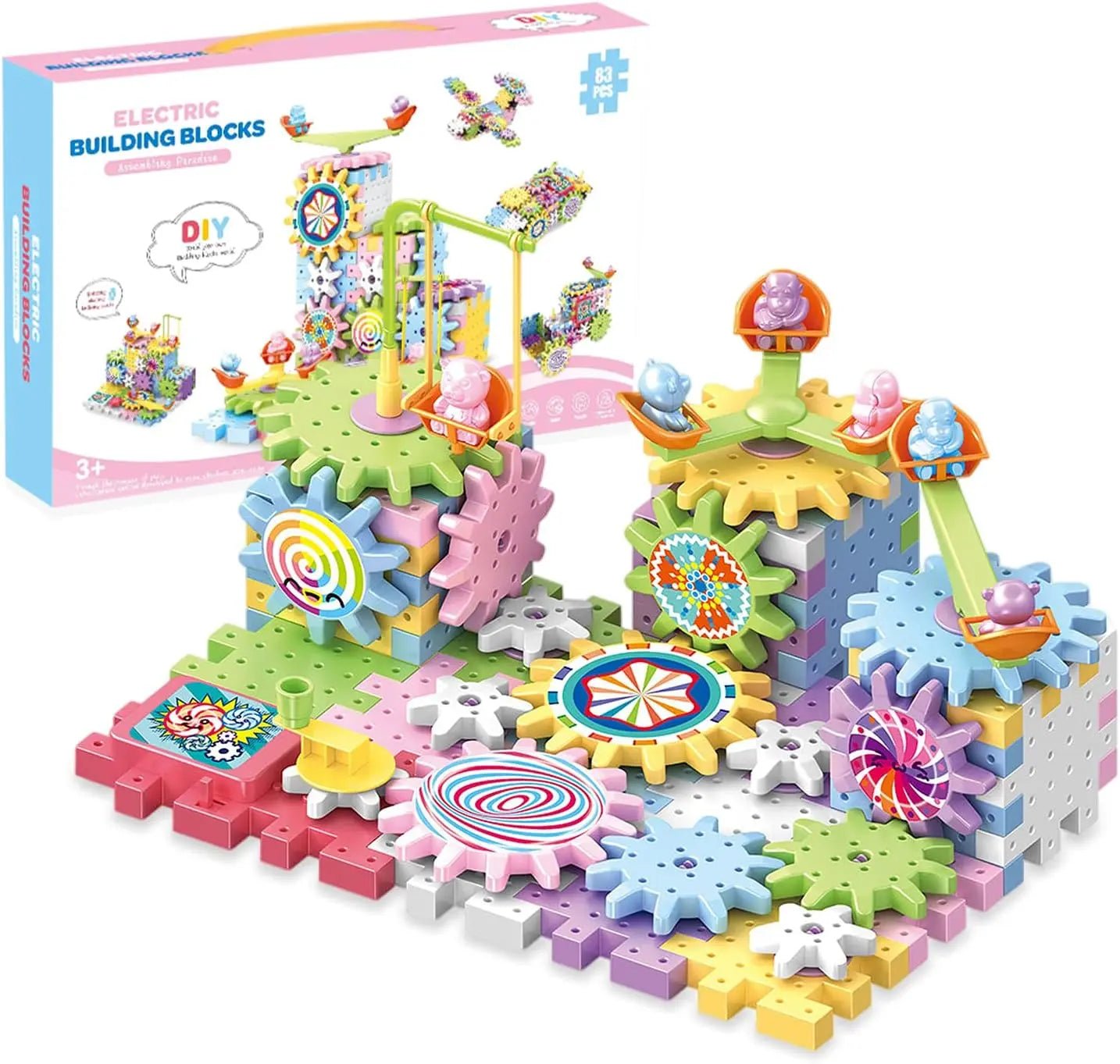 Electric Building Block Gear Toy