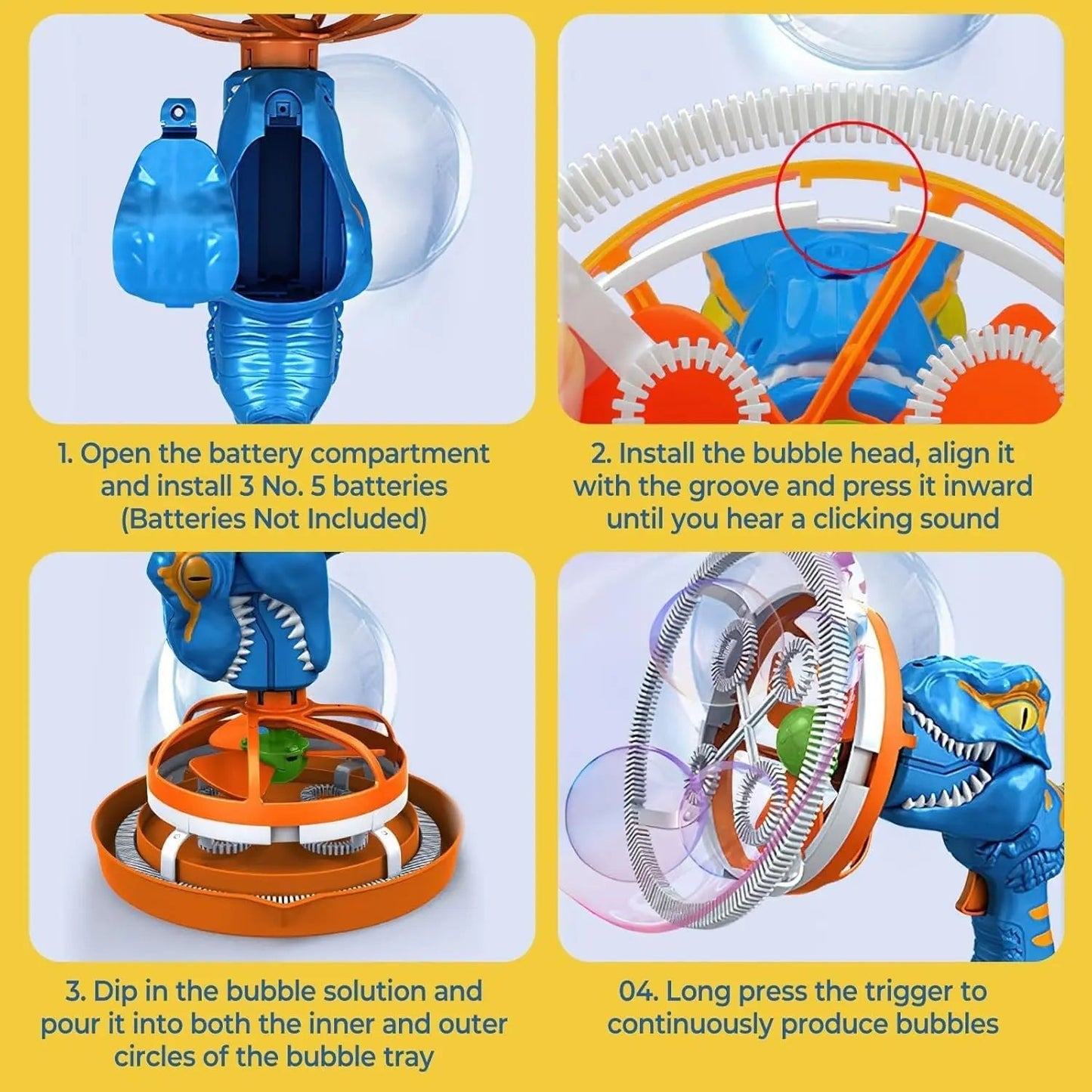 Electric Bubble Maker Gun toy for Kids
