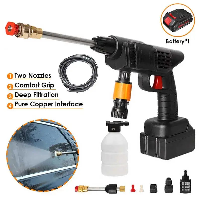 48V Wireless High Pressure Washer Gun Double Battery With Premium Box