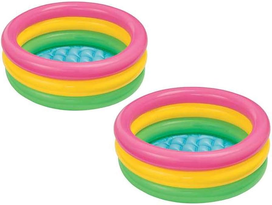 Sunset Glow Rainbow Inflatable Swimming Pool 34" x 10"
