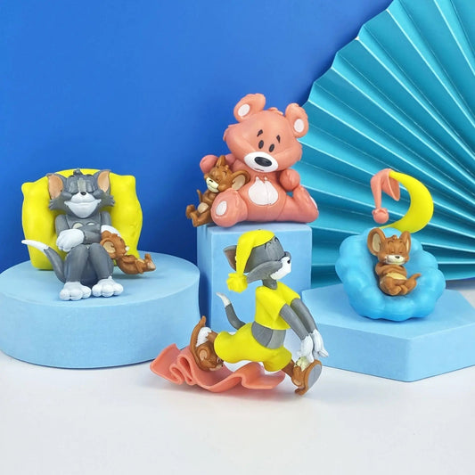 Tom and Jerry Cartoon Action Figures Model