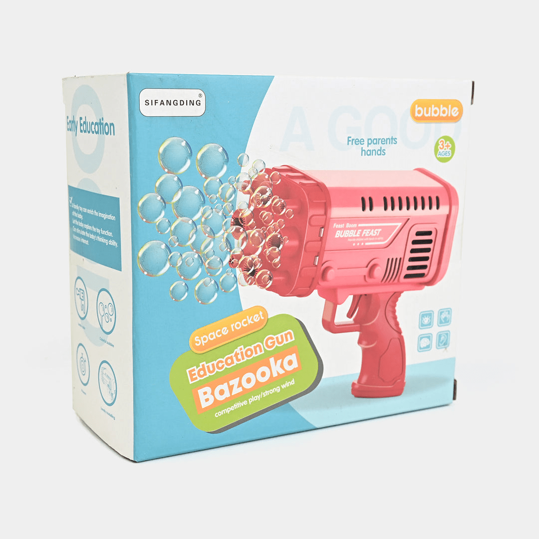 Space Rocket Bazooka Bubble Gun Electric Automatic Bubble Maker