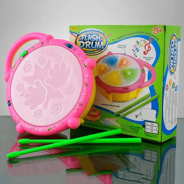 Musical Light Sound Flash Drum with Sticks