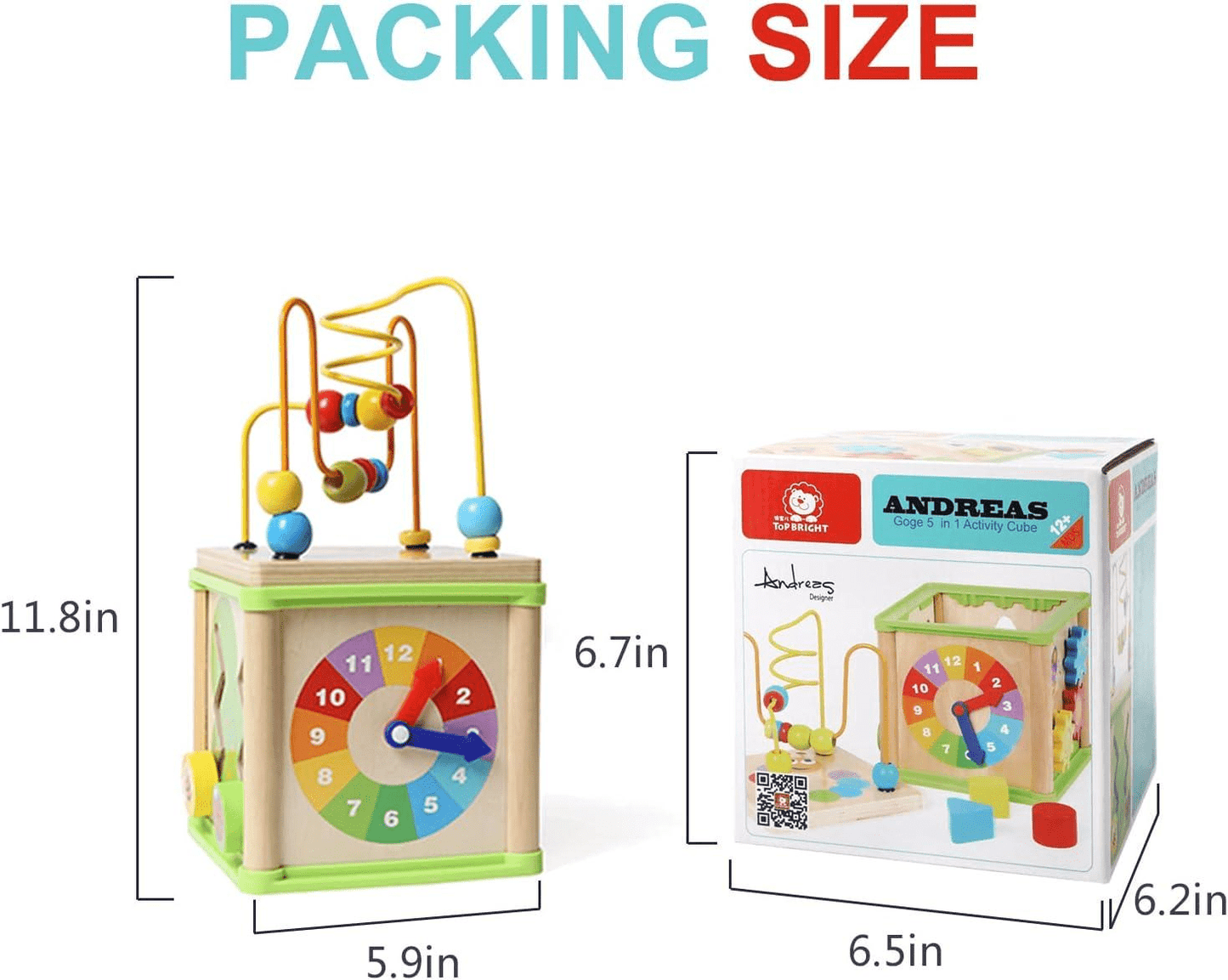 Activity Cube Board for Kids Hand and Eye Coordination